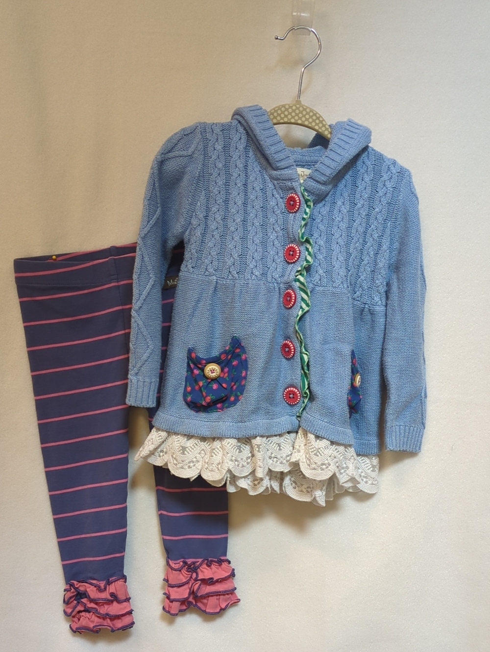 Matilda Jane Cable Knit Hoodie Sweater with Leggings